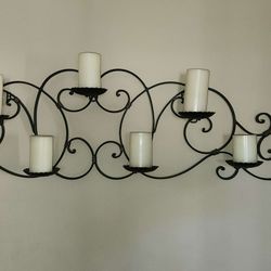 Black Wall Decor/ Candle Holder /Wall Sconce/ Candelabra