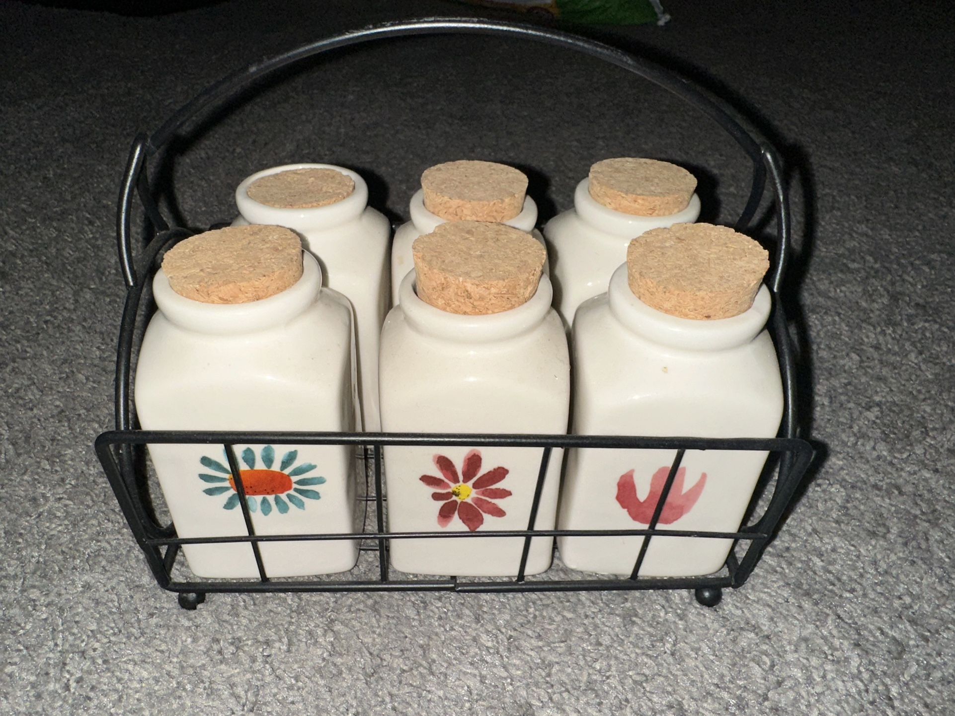 Rae Dunn Canister With Iron Basket