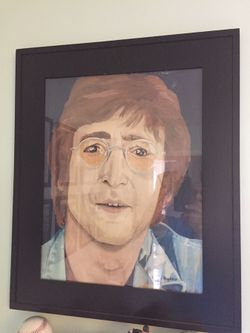This beautiful John Lennon oil painting