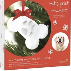 Tiny Ideas Dog Bone Paw Prints Holiday Christmas Tree Ornament Kit New in Box