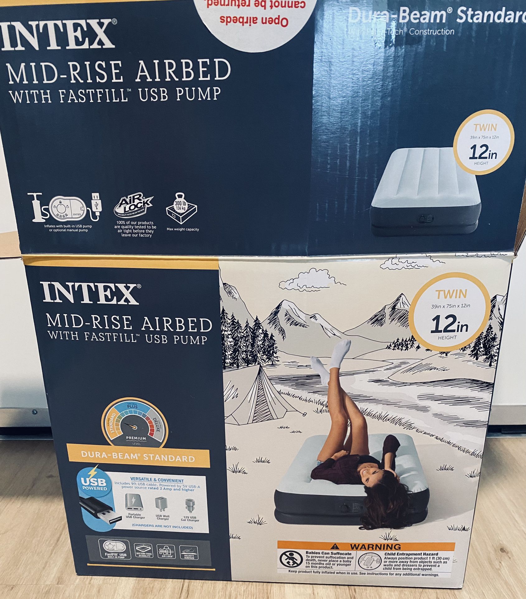 Intex Twin Air mattress/ Air bed 