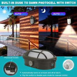 2-Pack LED Fence Light RGBCW Color Changed Deck Lights
