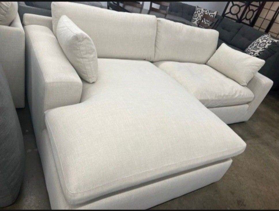 Super PLUSH Feather Cloud 100" Sectional Sofa Couch