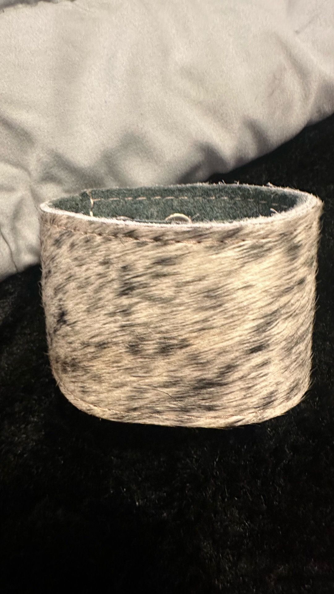 Genuine Leather Cowhide Pocket Cuff Bracelet