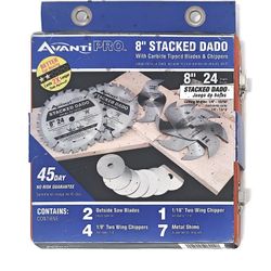 Avanti Pro 8x24" Teeth Stacked Dado Saw Blade Set