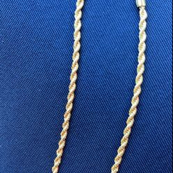 Price Drop! Rope Chain 18k Gold Plated 