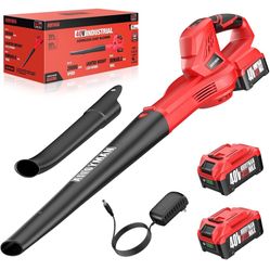 Alloyman 40V Max Cordless Leaf Blower, 130CFM150MPH Electric Leaf Blowers, with 2 * 2.6AH Batteries & Fast Charger, 3 Speed Mode Lightweight Mini Powe