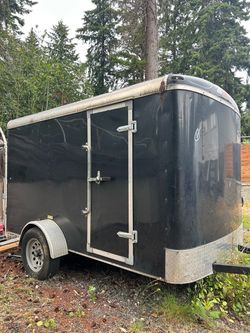 Black Enclosed Cargo Trailer Single Axle