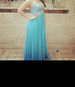 Turquoise prom dress