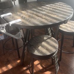 Kitchen Table With Matching Stools