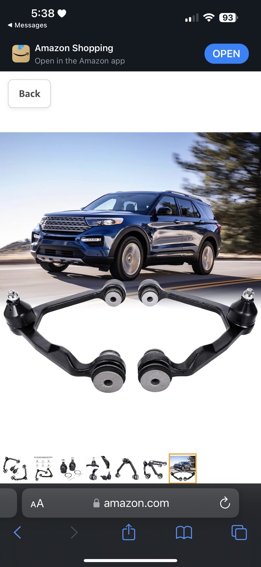 4WD Front Upper Control Arms + Lower Ball Joints Replacement for 1 Ford Expedition/ 1 Ford F-150/ Ford F-250/ Lincoln Navigator - 4pc
