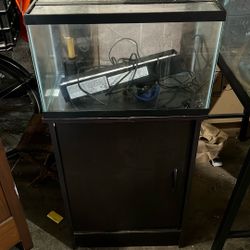 10 Gallon Aquarium & Stand, Light, Filter, Heater