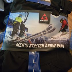 Large Men's Stretch Snow Pants