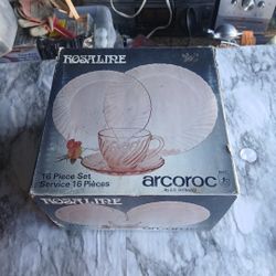 vintage Arcoroc Rosaline 16-piece Set