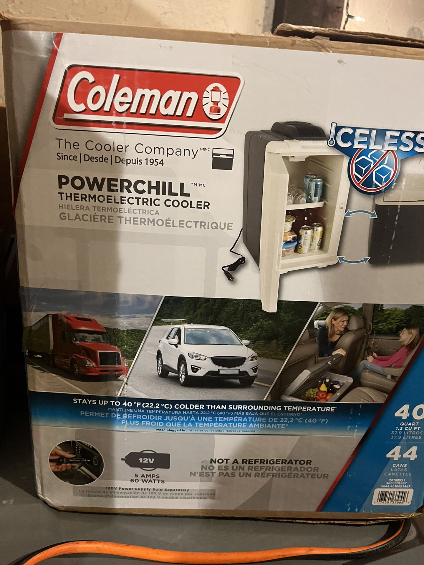 New Coleman Electric Cooler With Extra Powercord Attatchment