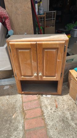 Oak medicine cabinet