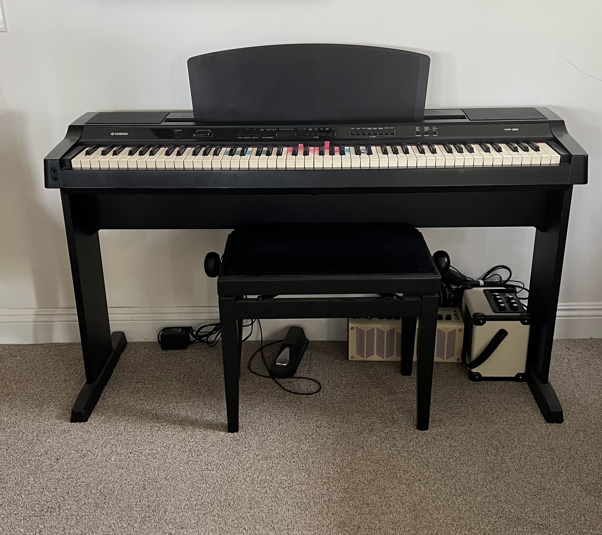 Yamaha Electric Keyboard with stand and stool