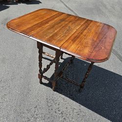 Antique solid wood side table.