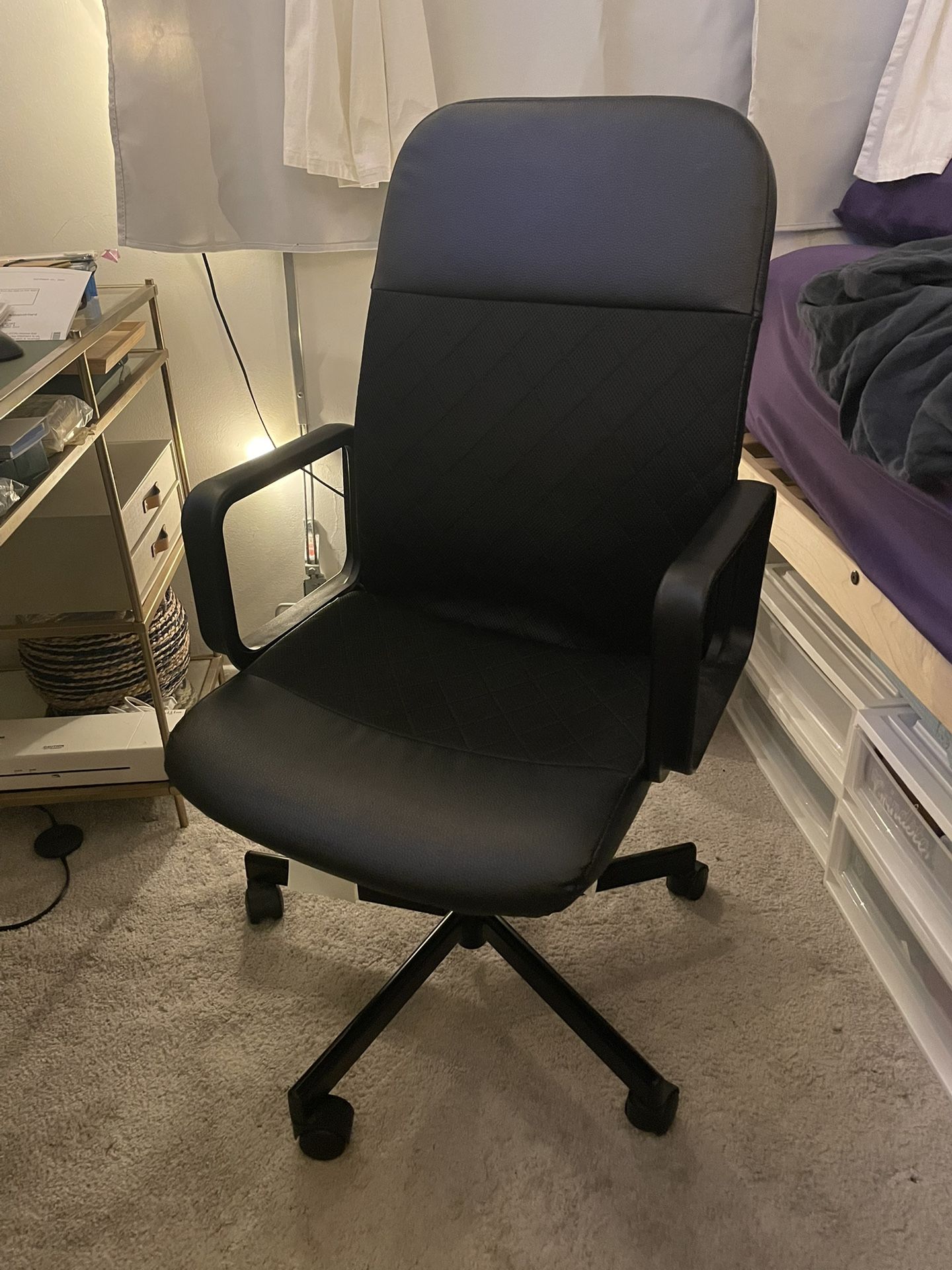 IKEA Black Swivel Desk Chair (RENBERGET)