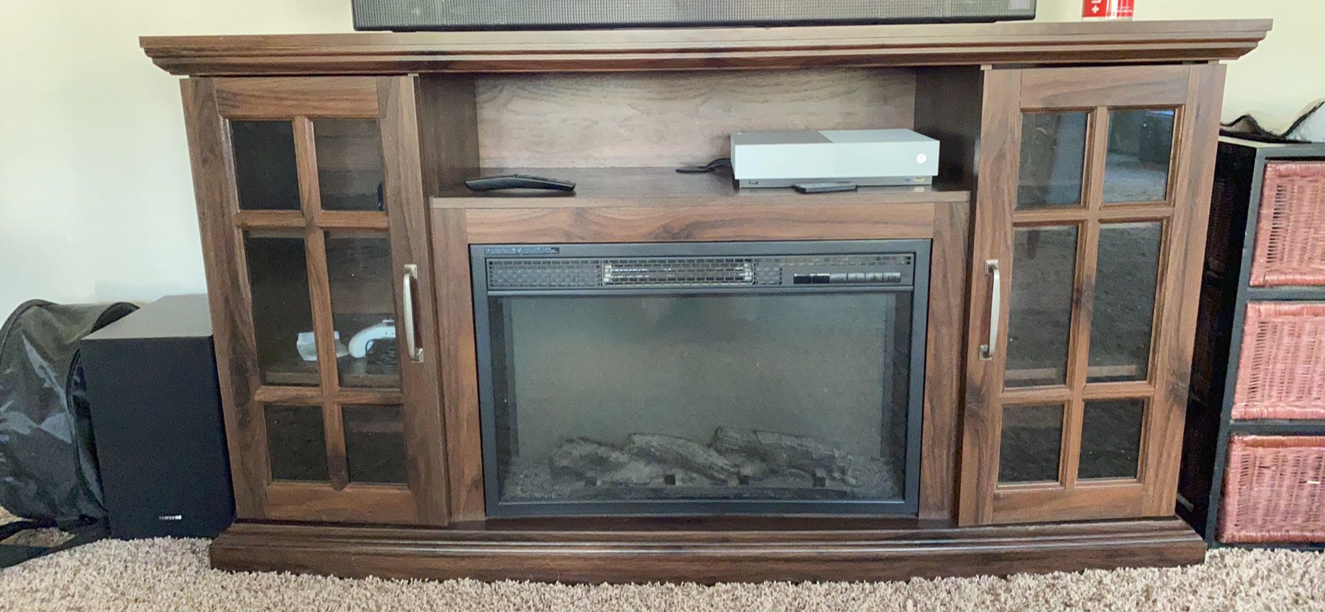 TV Stand With Electric Fire