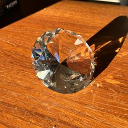 Glass Diamond Paperweight 