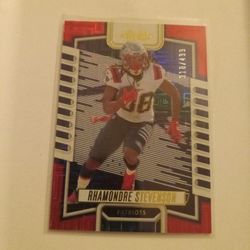 2023 Absolute Football Rhamondre Stevenson Red Squares Gold Foil Parallel Numbered Card #39