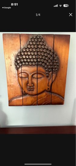 Wood Buddha Wall Art