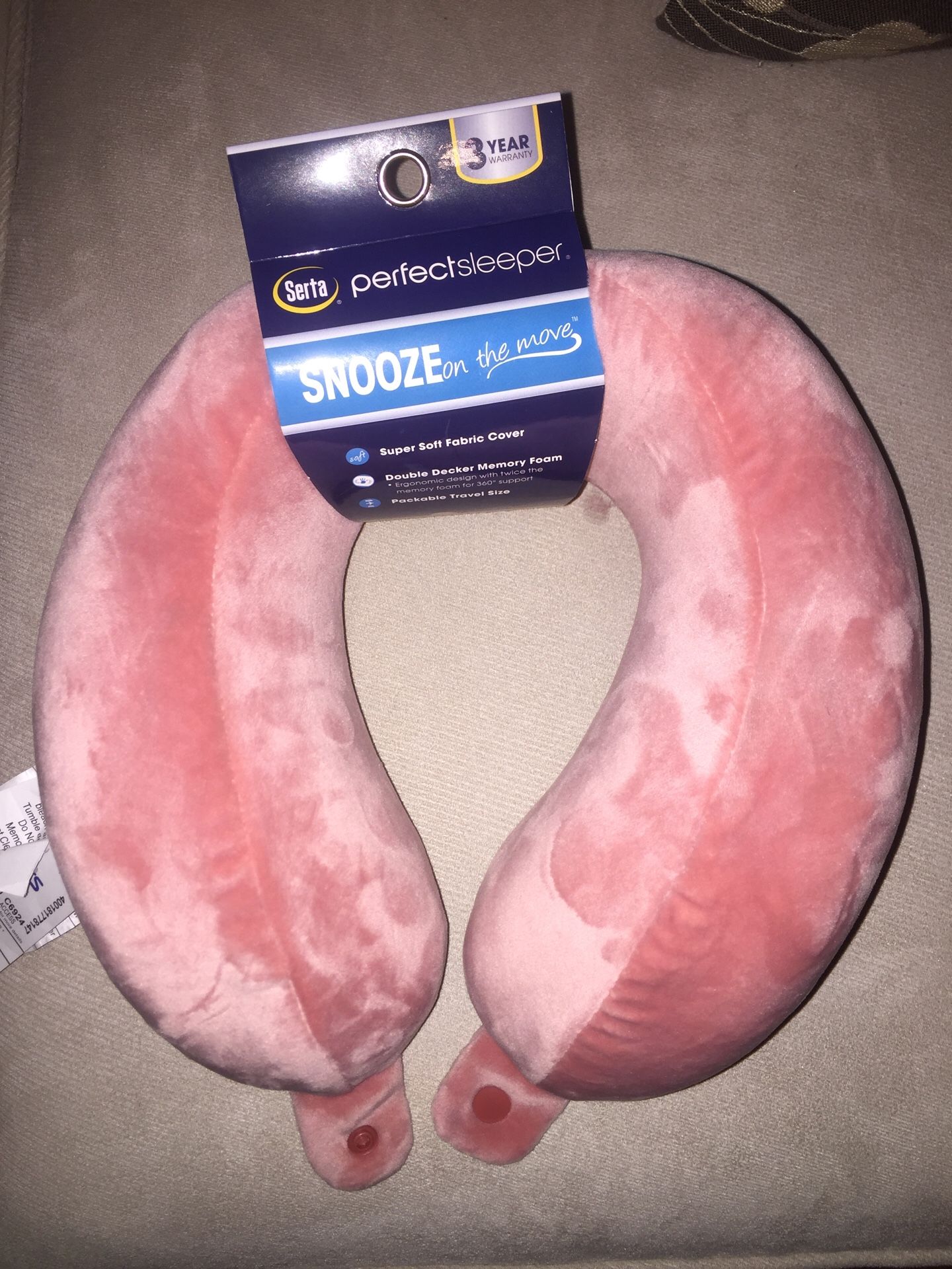 NEW! Serta Perfect Sleeper Cute Neck Pillow Snooze on the move