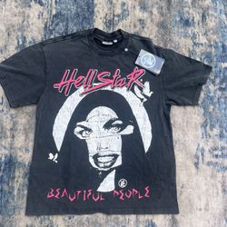 Brand New Medium Black Hellstar Tee – Limited Edition Streetwear!
