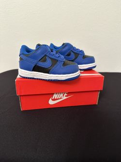 New Toddler Black / Blue / White Low Dunks - Size 4c
