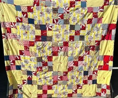 Vintage Colorful Patchwork Quilt - Nice!