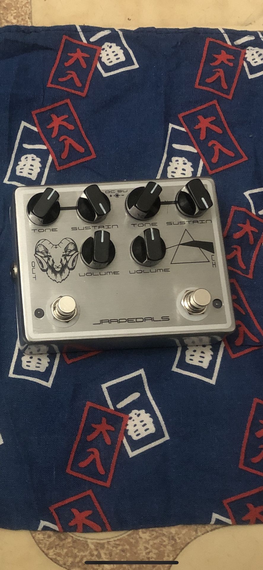 JRR Big Muff Ram's Head & Triangle Dual Fuzz Pedal (open to trades)
