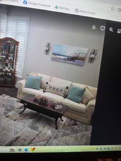 CAMBRIDGE WHITE LINEN FULL SIZE SOFA FOR SALE