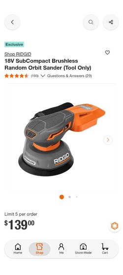 Ridgid orbital sander