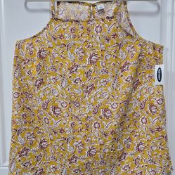 Old Navy Floral Print Square Neck Cami Tank Top (NWT)