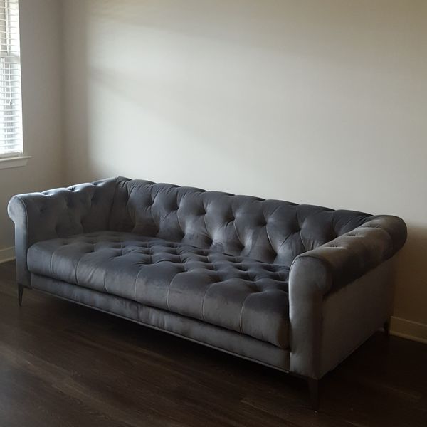 American Signature Furniture David Tufted Grey Sofa For In Open In The Continue To Mobile Website