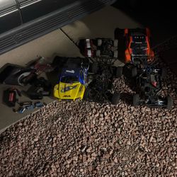 Rc Cars Traxxis X2, And One Redcat Remote Batteries And Extras