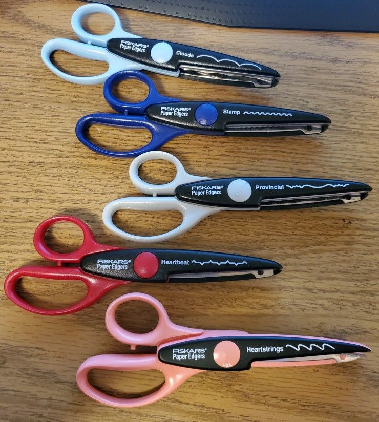 SET OF 5 SCRAPBOOKING SCISSORS