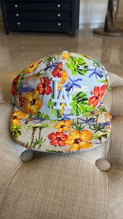 Los Angeles Dodgers Hat Baseball Snapback Hawaiian Flowers 9Fifty Era OSFM