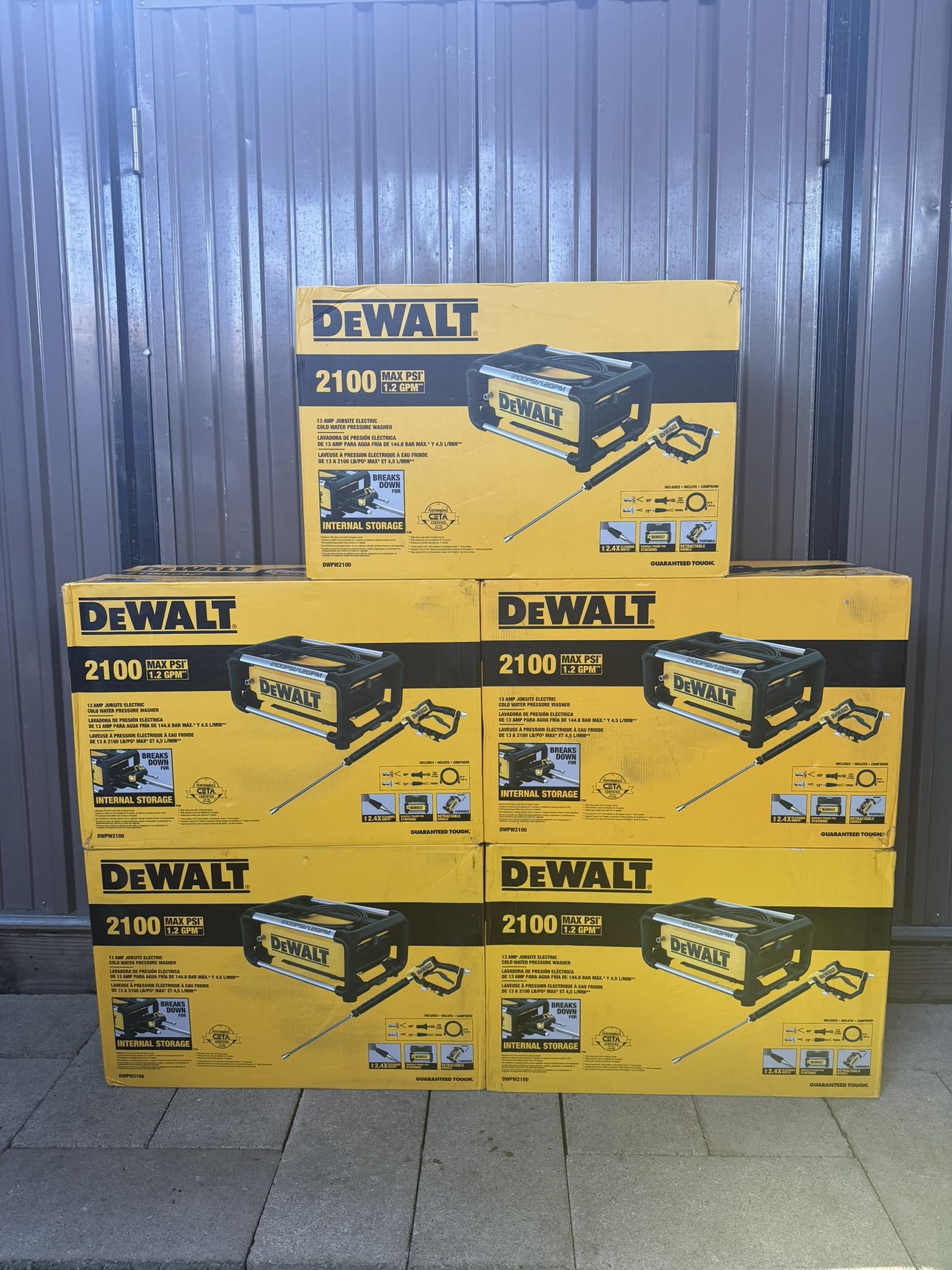 Dewalt 13 Amps Job Site Electric Cold Water Pressure Washer 