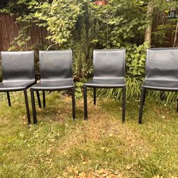 Modern Black Chairs - Set of 4