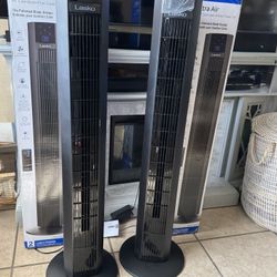 48 in. 4 Speeds Xtra Air Tower Fan in Black with Carry Handle, Oscillating, Remote Control