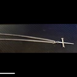 James Avery Men’s Silver Chain With Cross Pendant 