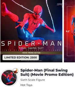 Hot Toys Spider-Man (Final Swing Suit)(Movie Promo Edition) Limited Edition 2500