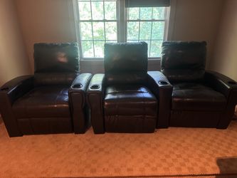 Leather movie theater chairs