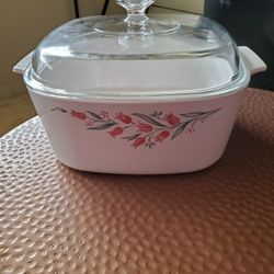 A5B Rosemarie Tulip Dutch Oven Vintage Corning Ware Casserole Dish W Lid.  5 Liter