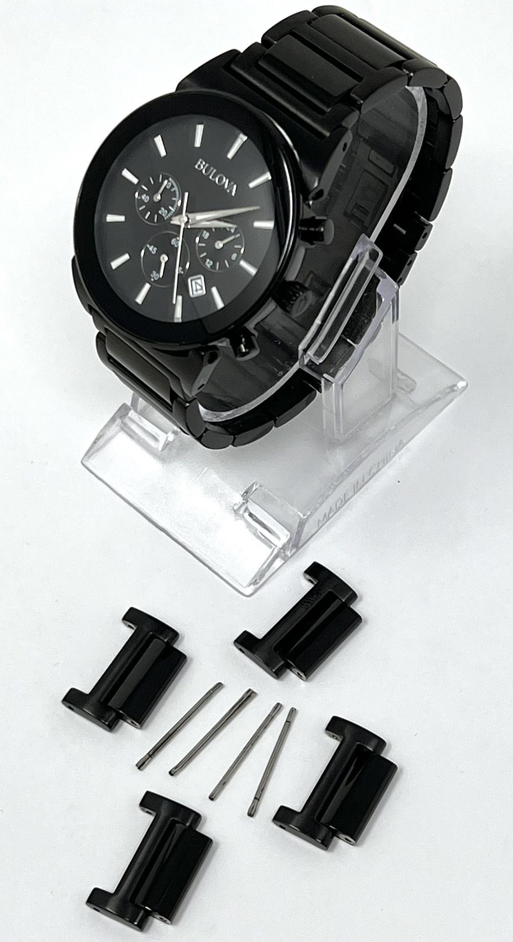 READ FIRST - Bulova 98B215 Chronograph 40mm Black Stainless Steel Men's Watch