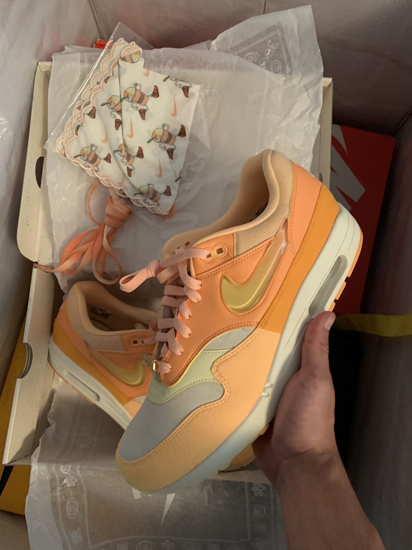 Nike Air Max 1 Puerto Rico Orange Frost Size 11