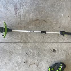 Greenworks 80v Mower, Trimmer and Blower with batteries