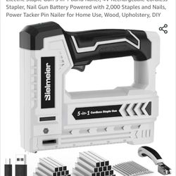 New Rechargeable Cordless Electric 5 in 1 Stapler Brad Pin Nailer Gun Wood, Upholstery, DIY